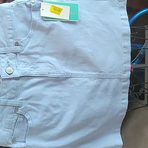NWT Girls Copper Key sz 10 light blue skirt with front and back pockets